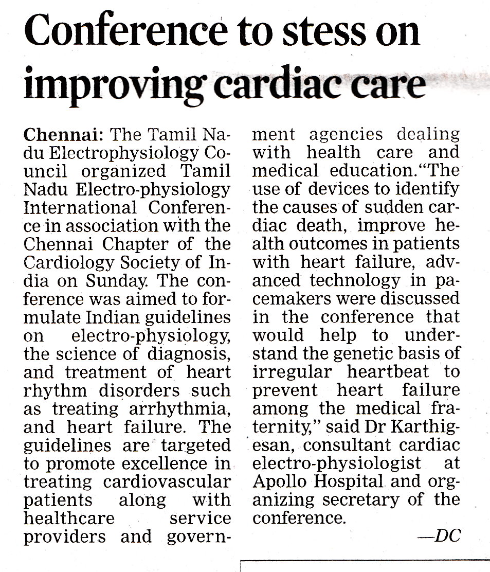 A news clipping about 'Conference on improving Cardio Care'.